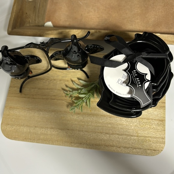 Rae Dunn Bat Measuring Cups And Hanging Bats Salt and Pepper set